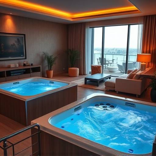 Imagen de una Suite Gran Lujo con sala de estar y ba&ntilde;era de hidromasaje